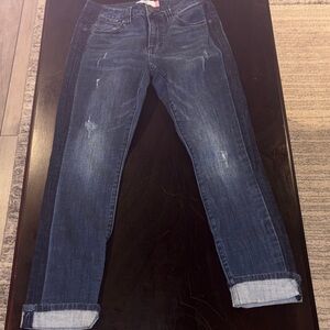 CAbi Dark Blue High Straight Jeans